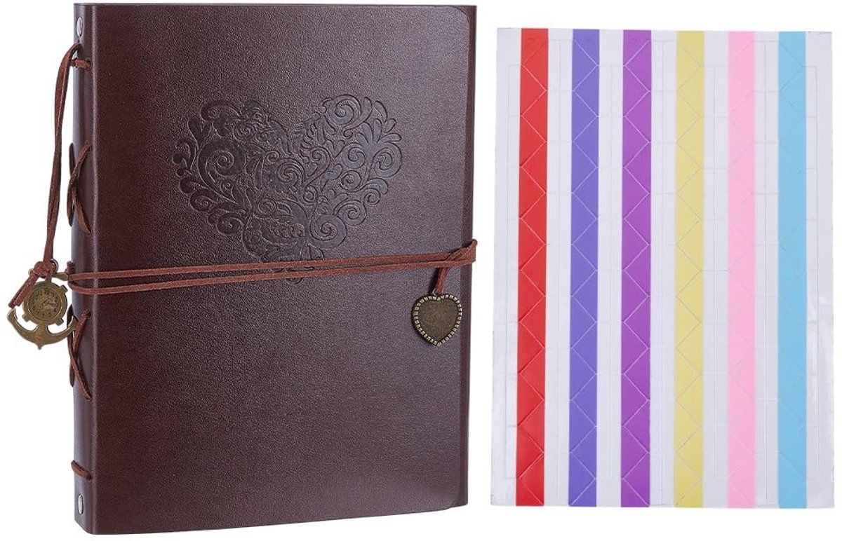 Omgoods - Luxe Fotoalbum met Hartpatroon voor Familieherinneringen
