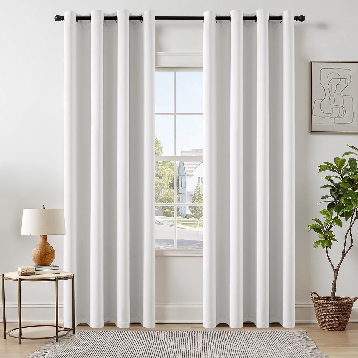 Omgoods- Verduisteringsgordijnen Set van 2 - Hoogwaardige verduisteringstechnologie - Decoratieve isolerende gordijnen - Effectieve zicht- en zonwering - Minimaal 80% verduistering - Elegante plooivorming