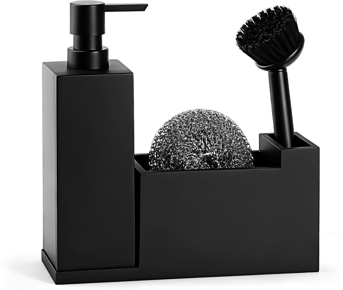 Omgoods - Keuken Organizer voor de Wasbak met Zeepdispenser en Borstel