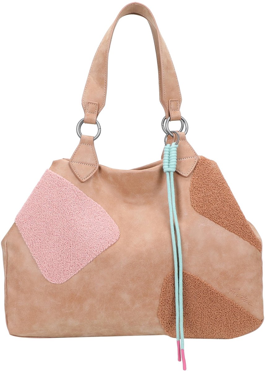 Omgoods - Ruime Shopper met Flockdetails en Draagriem