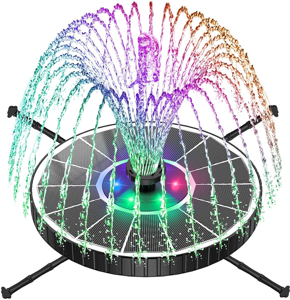 Omgoods - Zonne-energie Fountain met 3 Sprayhoogte-instellingen