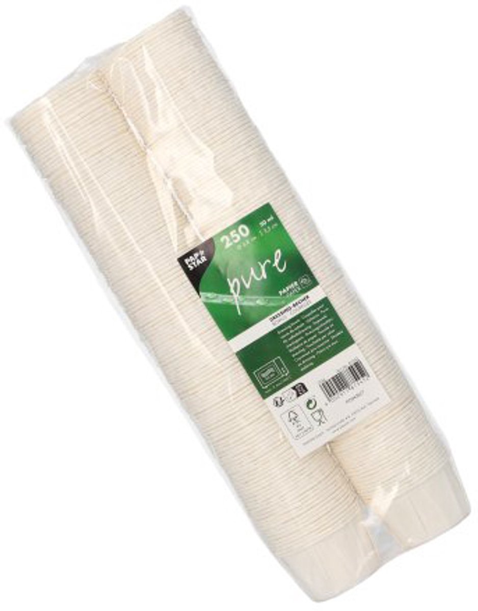 250 Dressingschaaltjes, papier pure 50 ml Ø 5,8 cm · 3,5 cm wit