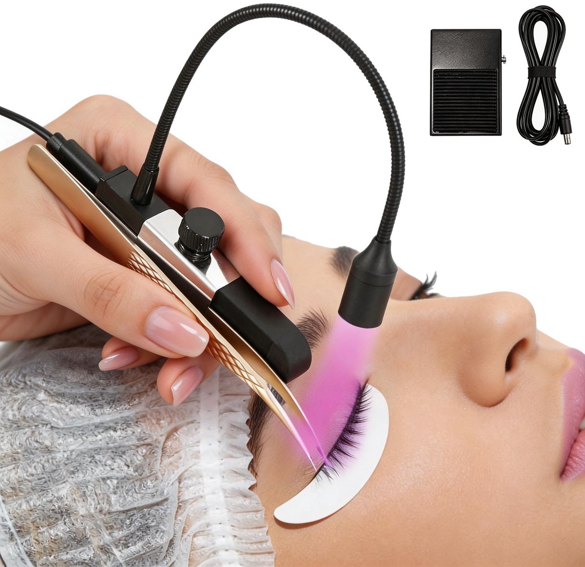 Omgoods - 1.8 W UV Lamp voor Wimperextensions - Snelle Uitharding met Pedal