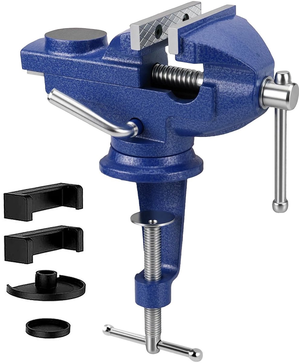 Omgoods - 360 Graden Draaiende Tafelvijs 70 mm