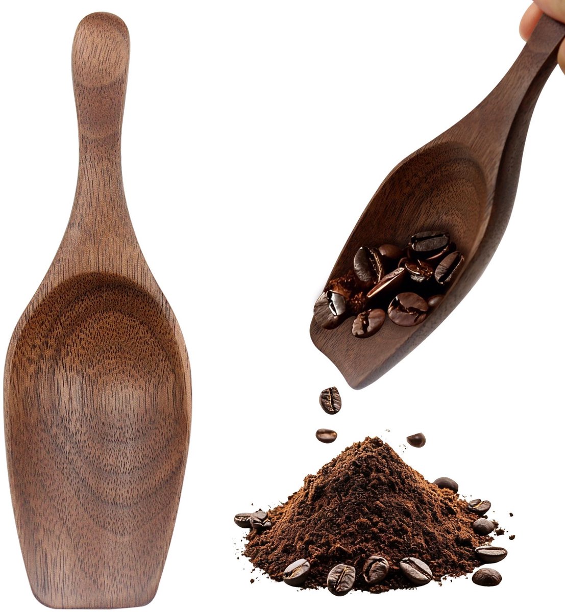 Omgoods - Grote Houten Koffielepel voor Maatbepaling