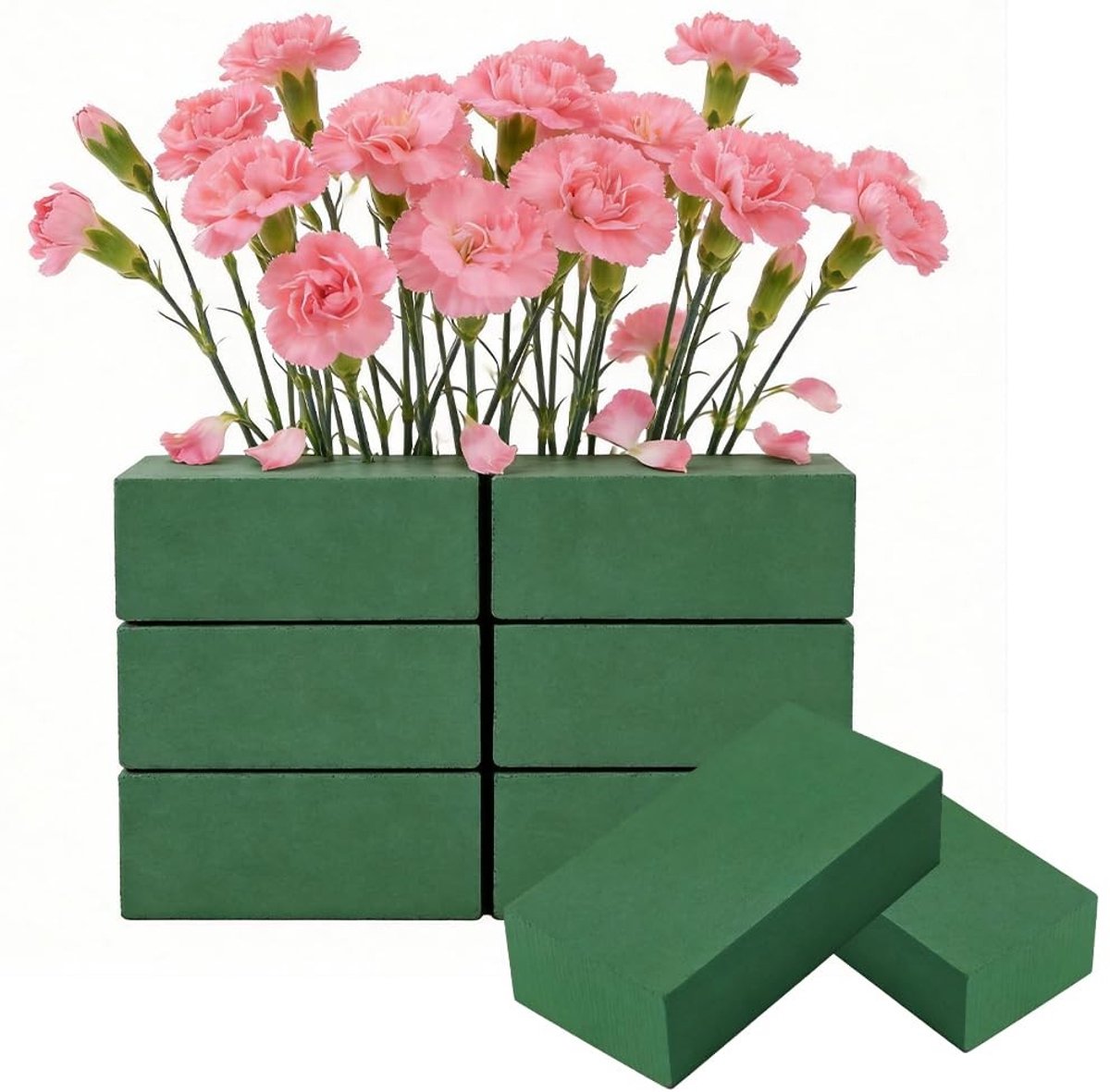 Omgoods - Set van 8 Groene Bloemenschuim voor Bloemstukken