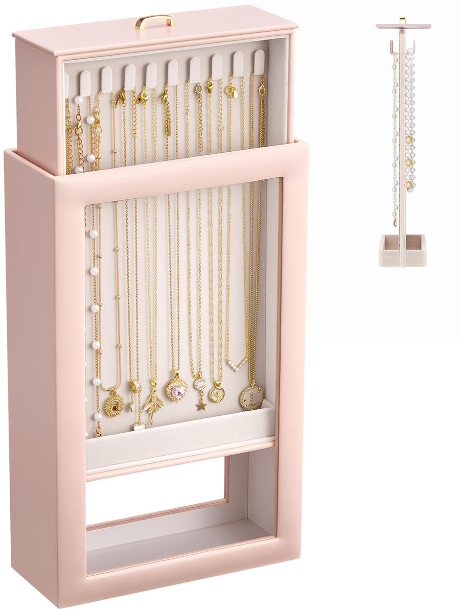 Omgoods - Dubbelzijdige Sieraden Organizer Box voor Kettingen en Armbanden
