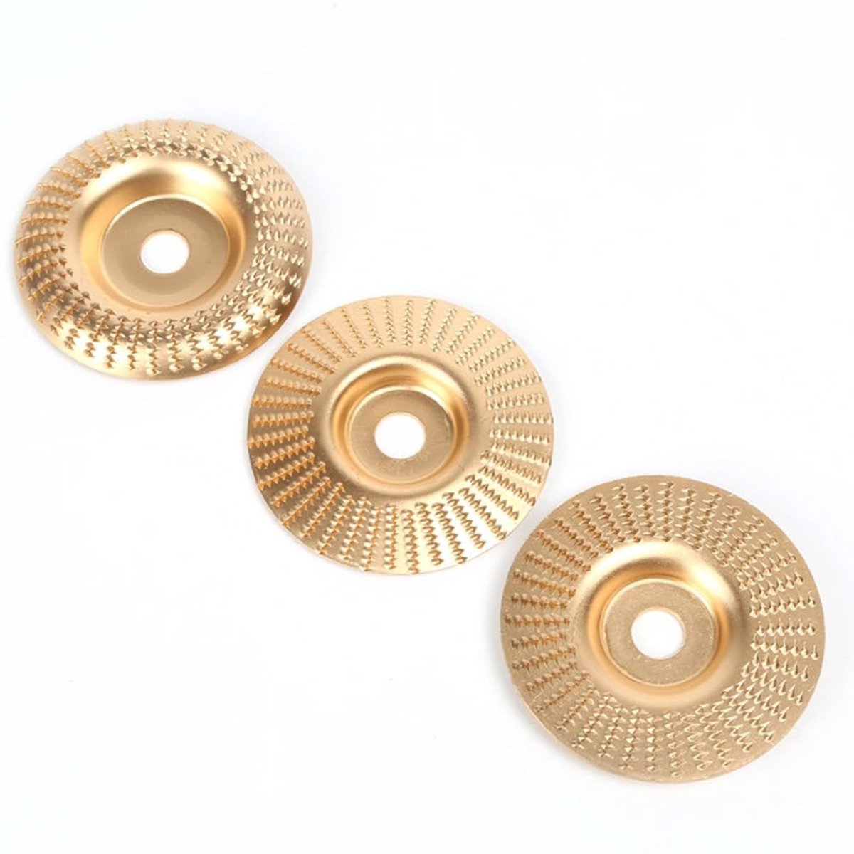 Omgoods - 10 cm Haakse Slijpschijf voor Houtbewerking (3-delige set)
