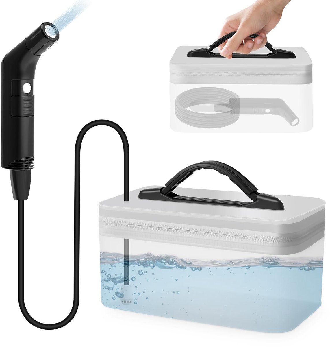 Elektrisch Draagbaar Bidet 2,3L - Mobiele Bidet met 1,2m Slang - Voor Camping, Reizen en Outdoor Gebruik