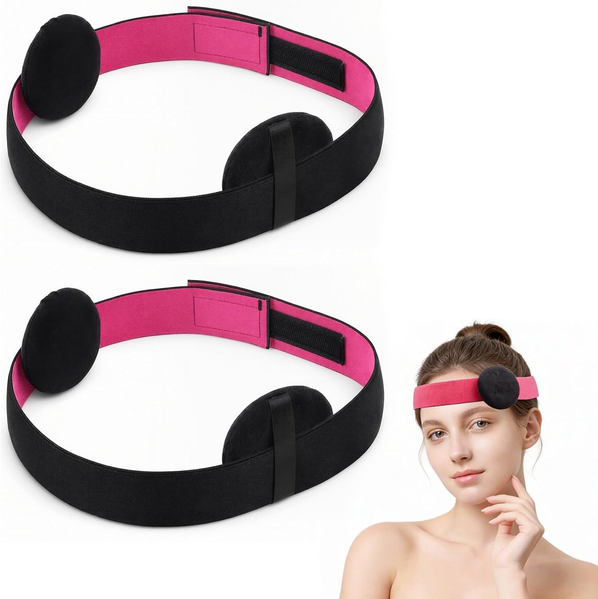 2 comfortable elastic bands, non-slip elastic bands for securing the wig with ear covers, melt band for the front for - ShopVlot