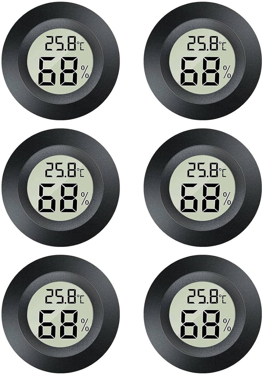 Hygrometer mini - 2-in-1 thermometer - LCD digitaal - ideaal voor binnen en buiten - SnelShoppen