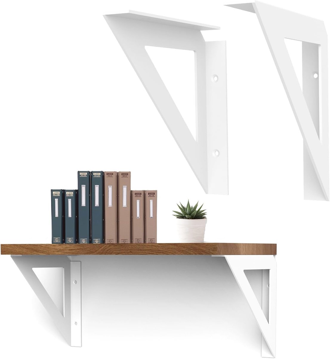White Shelf Corner, Heavy Load, 20 cm, Pack of 4, Load Capacity up to 70 kg for Wall Mounting, Workshop, Garage, Home - ShopVlot