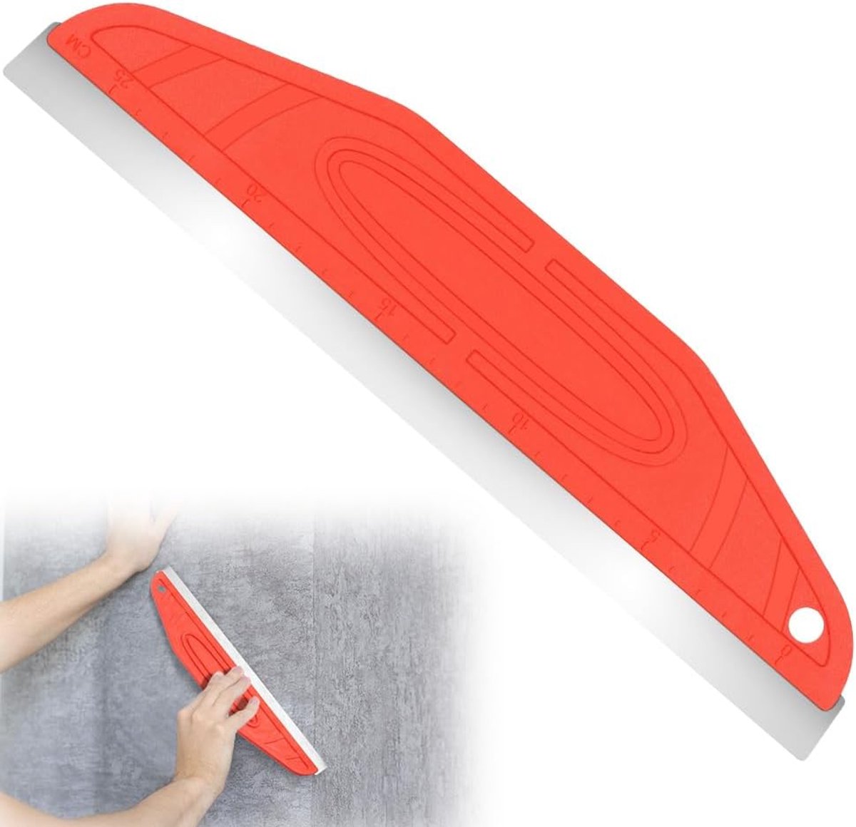 SnelShoppen - Paint Trim Protector 30cm Wandafstrijker met Rvs Snijrand - Professionele Schildertools voor Nauwkeurig Schilderen en Wallpaperen - Duur