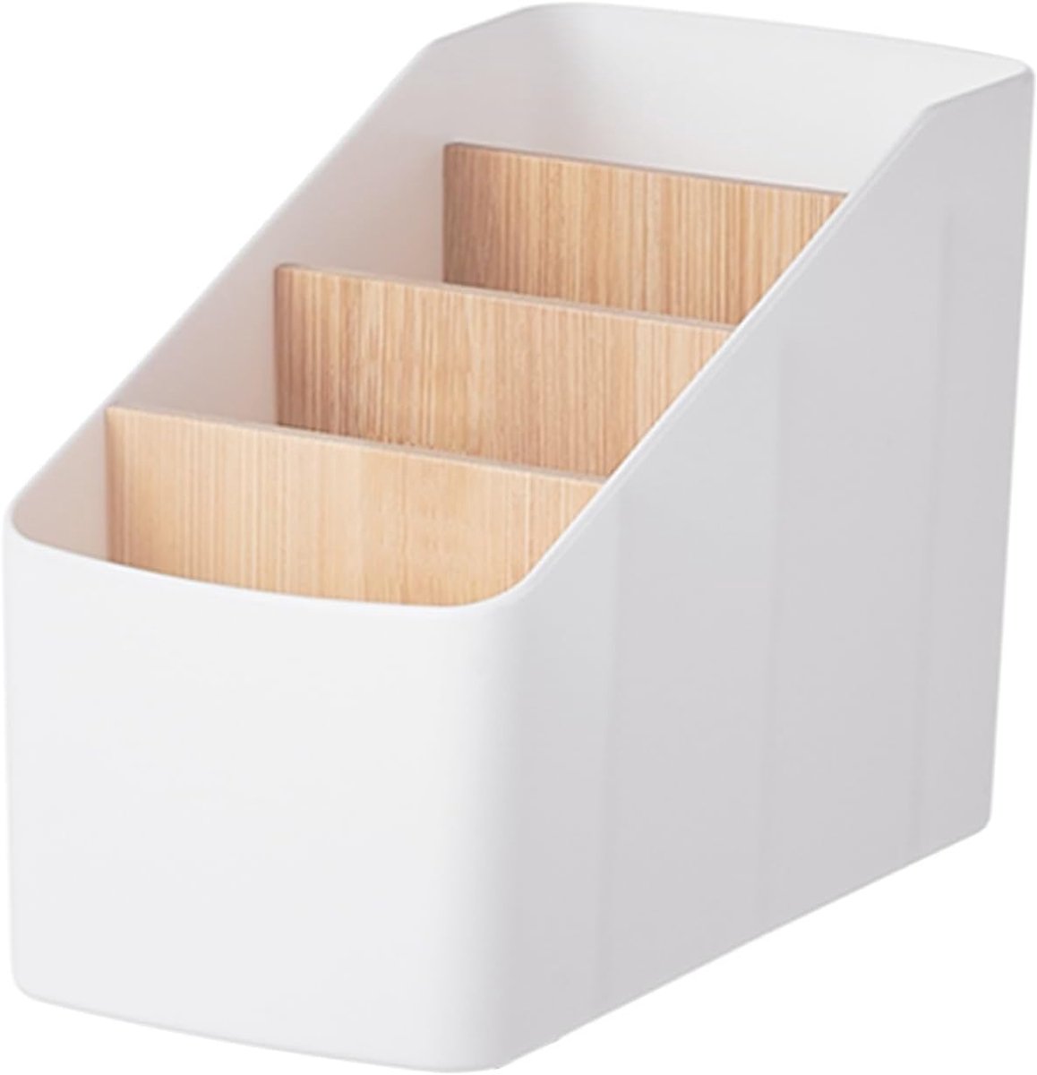 SnelShoppen - Remote Control Organizer met 4 Compartimenten, Plastic Bureau Opbergdoos, Multifunctionele Stationery Organizer voor Afstandsbedieningen