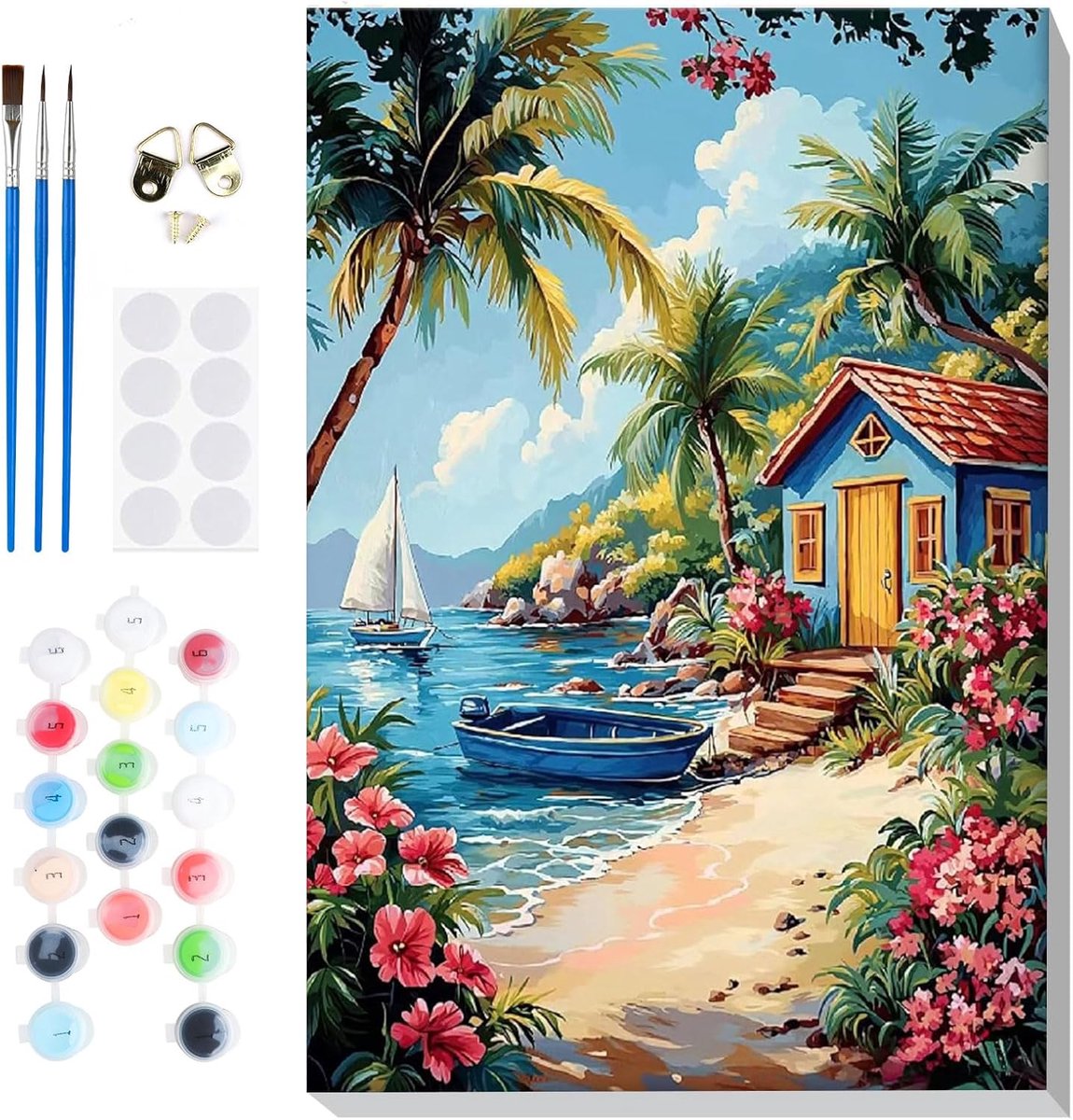 SnelShoppen - Verf op Nummer Paard voor Volwassenen Beginners met Lijst, DIY Acryl Verfset op Canvas, Creatieve Hobby voor Wanddecoratie en Cadeaus