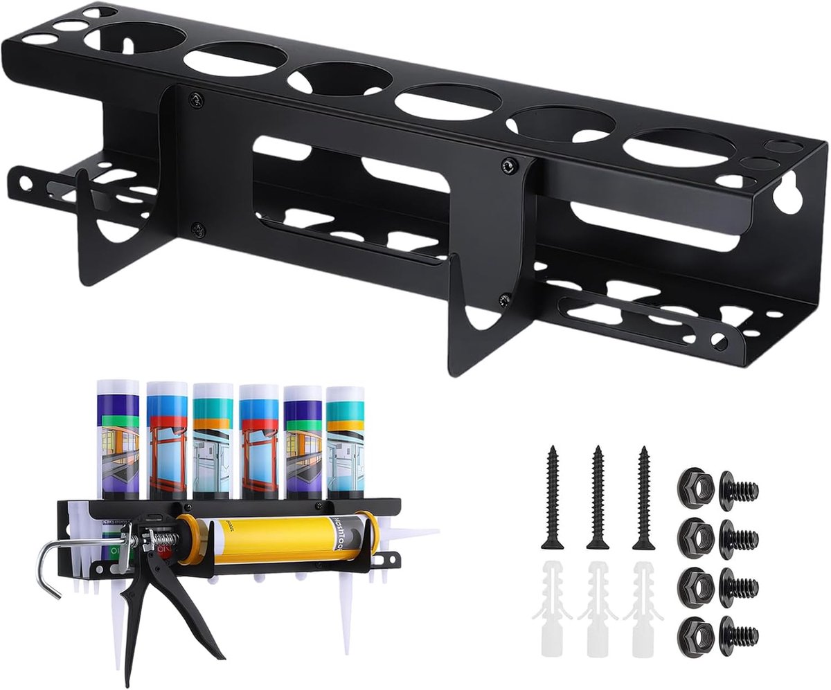 SnelShoppen - Silicone Sprayhouder, Multifunctionele Siliconen Houder, Spuitdispenser Houder, Cartridge Opslagrek, Wandgemonteerde Tube, Metalen Rek,