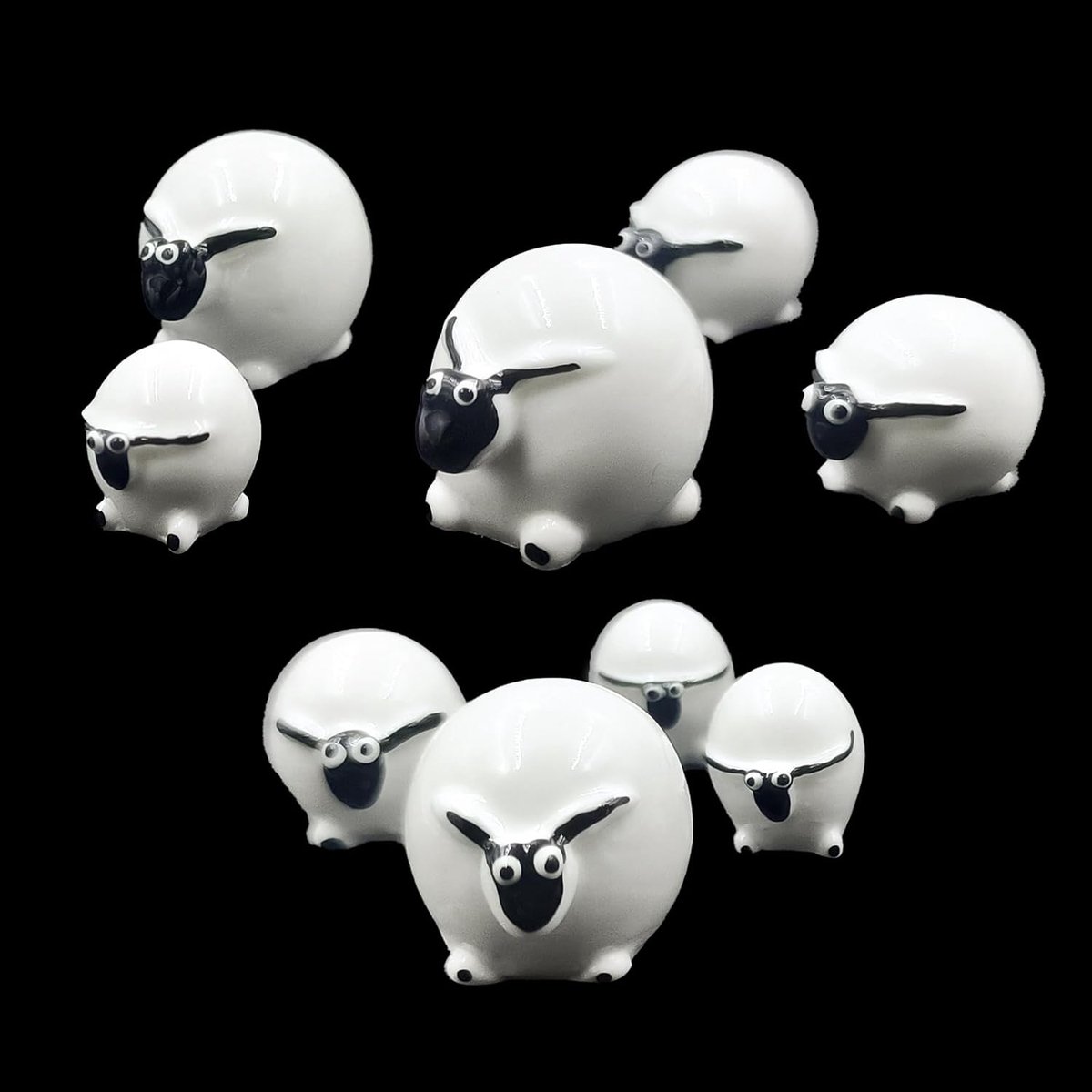 30pcs Miniature Sheep Figures Moss Micro Landscape Ornament Miniature Decoration Resin Sheep Figures Garden Micro - ShopVlot