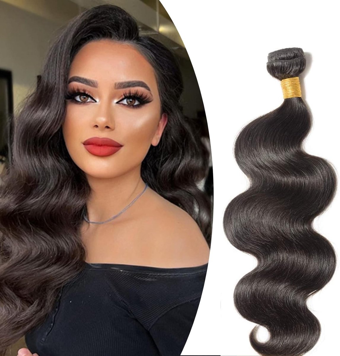 30 Inch 10A Braziliaans Menselijk Haar Bundels - Afro Virgin Weave Body Wave - 100% Onbewerkt Haar voor Natuurlijk Volumineus Haar