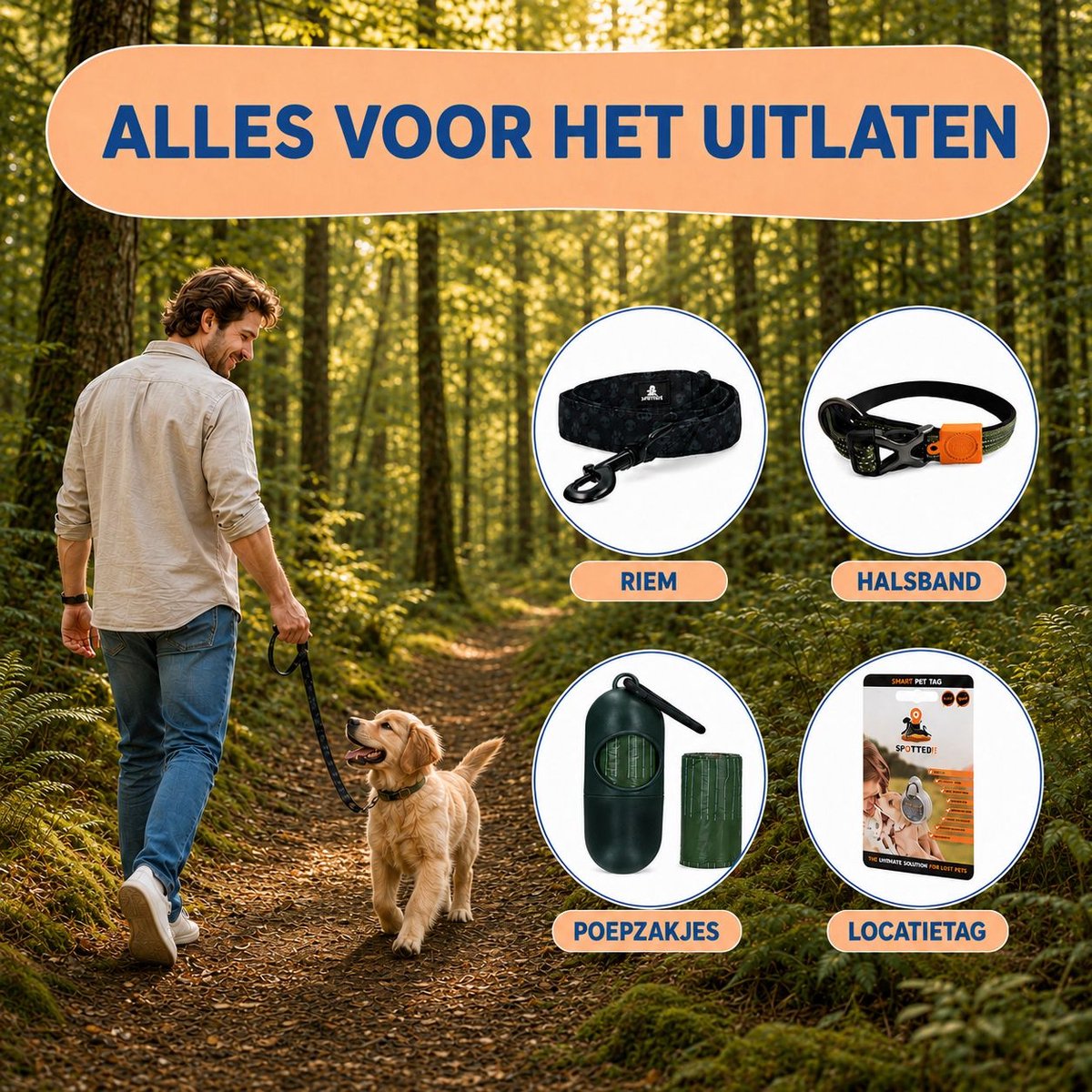 Puppy Pakket Hond met Bench 14-delig – Puppypakket Starterset met Benchkussen, Mandje, Riem en Halsband thumbnail 4
