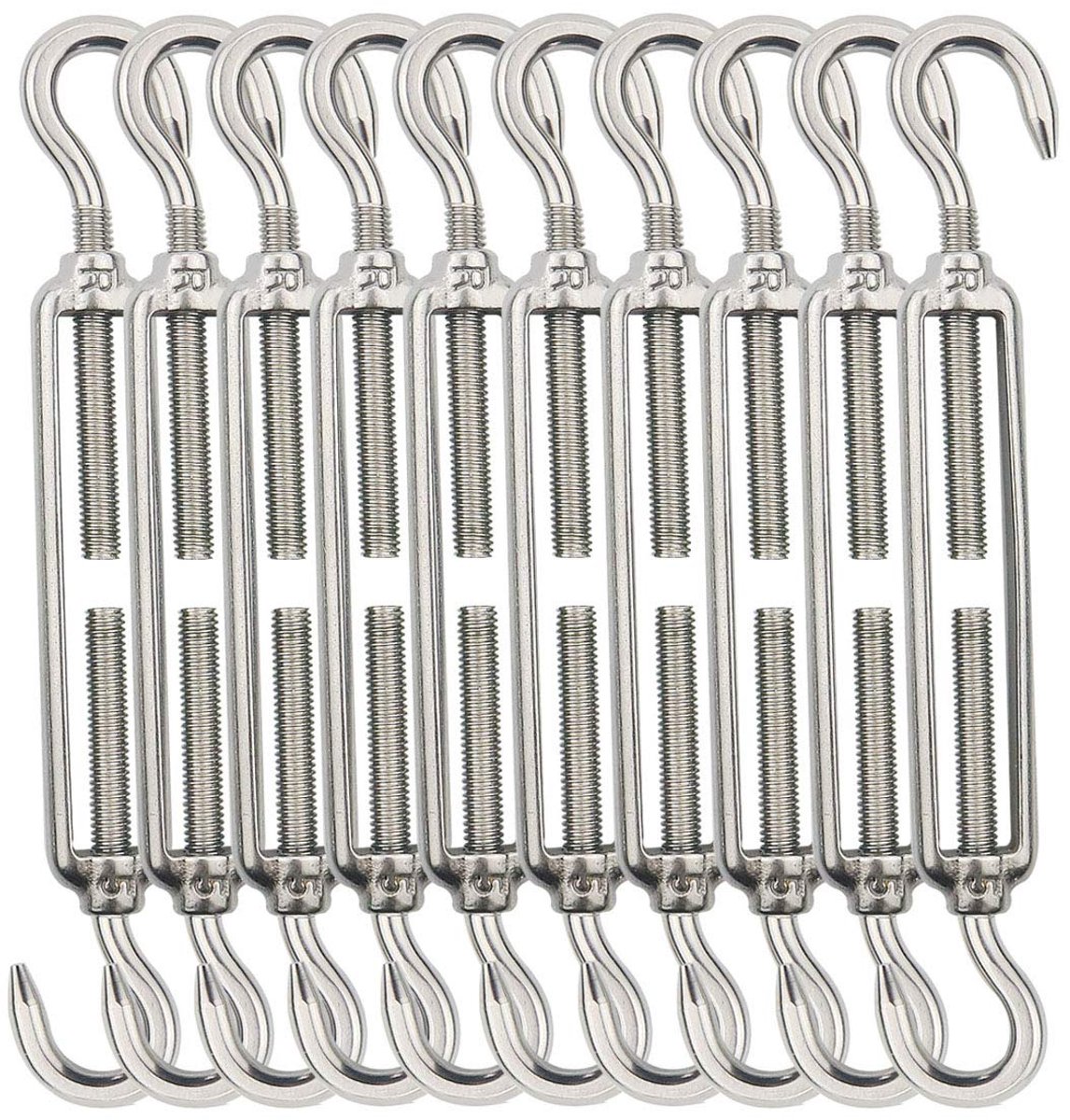TOOGOO Taci M5 Steel Rope Tensioner, 10 Pieces Wire Tensioner, Steel Cable Set, Tension Clasp Hook and Hook for - ShopVlot