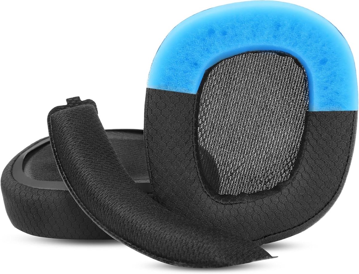 SnelShoppen - Vervangende Schuim Gaming Hoofdtelefoon Oorkussens Compatibel met G935 G635 G933 G633 | Hoofdband Vervangende Oorkussens met Mesh Stof,