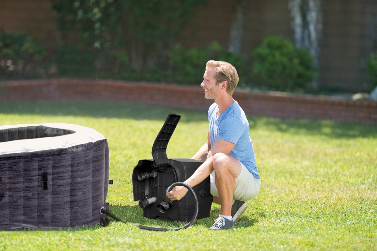 Intex PureSpa Greystone Deluxe opblaasbare spa - 6 personen - Wifi
