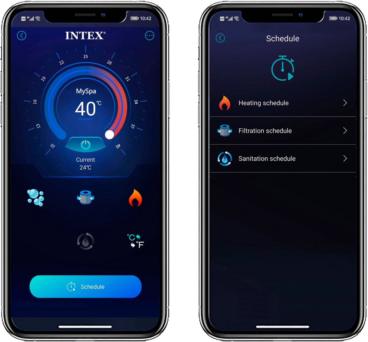 Intex PureSpa Greystone Deluxe opblaasbare spa - 6 personen - Wifi