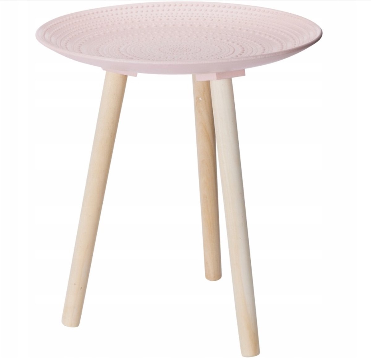 Bijzettafel Salontafel rond 41cm roze