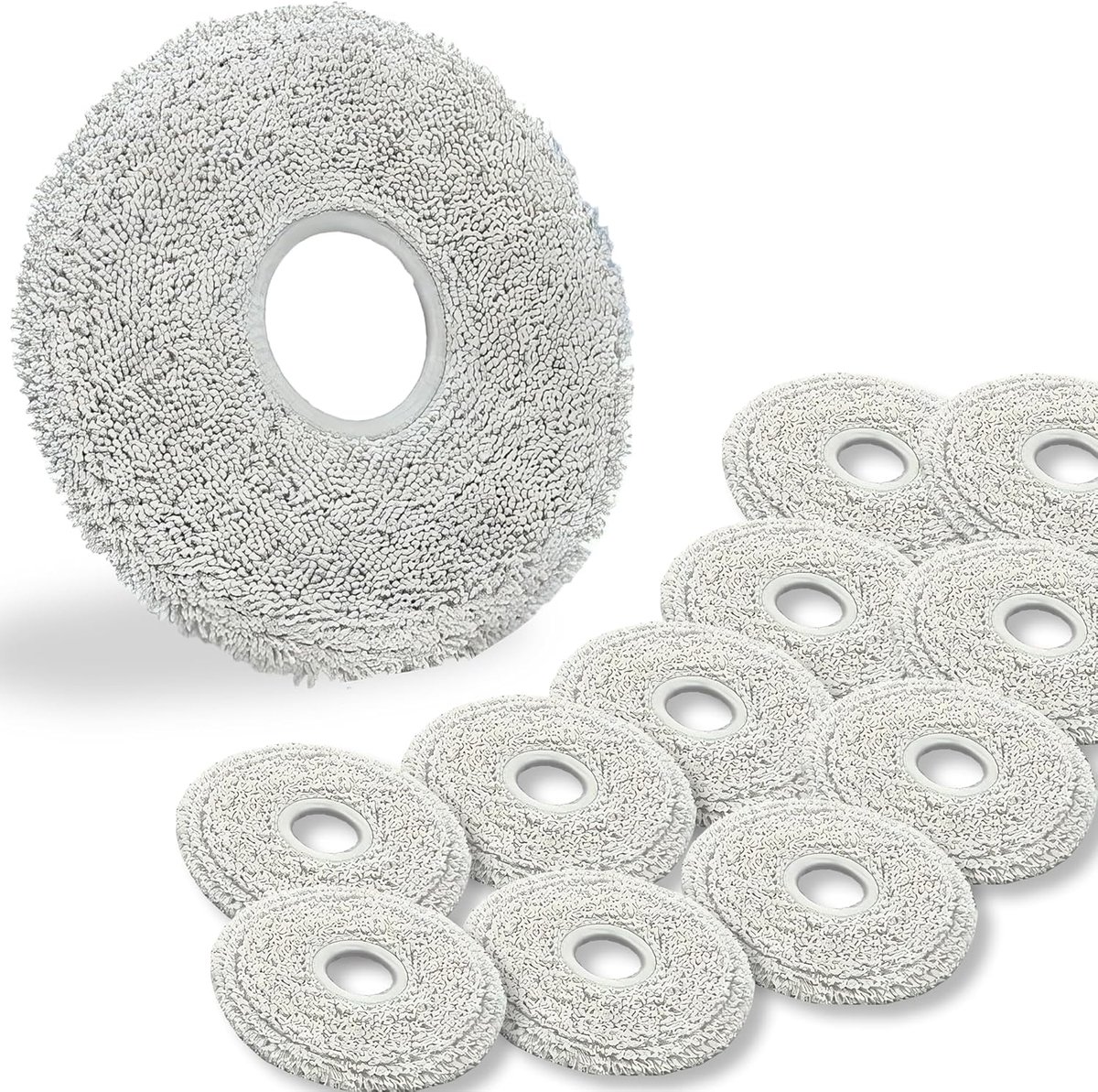 12 stuks dweilpads voor Dreame L40 Ultra/X40 Ultra/X50 Ultra/L50 Ultra/L10S Ultra/L10s Pro Ultra Heat/L10S Ultra Gen2/L40S Ultra/X30 Ultra/L10 Ultra/Mova P10/P50 stofzuigerrobot, herbruikbaar en