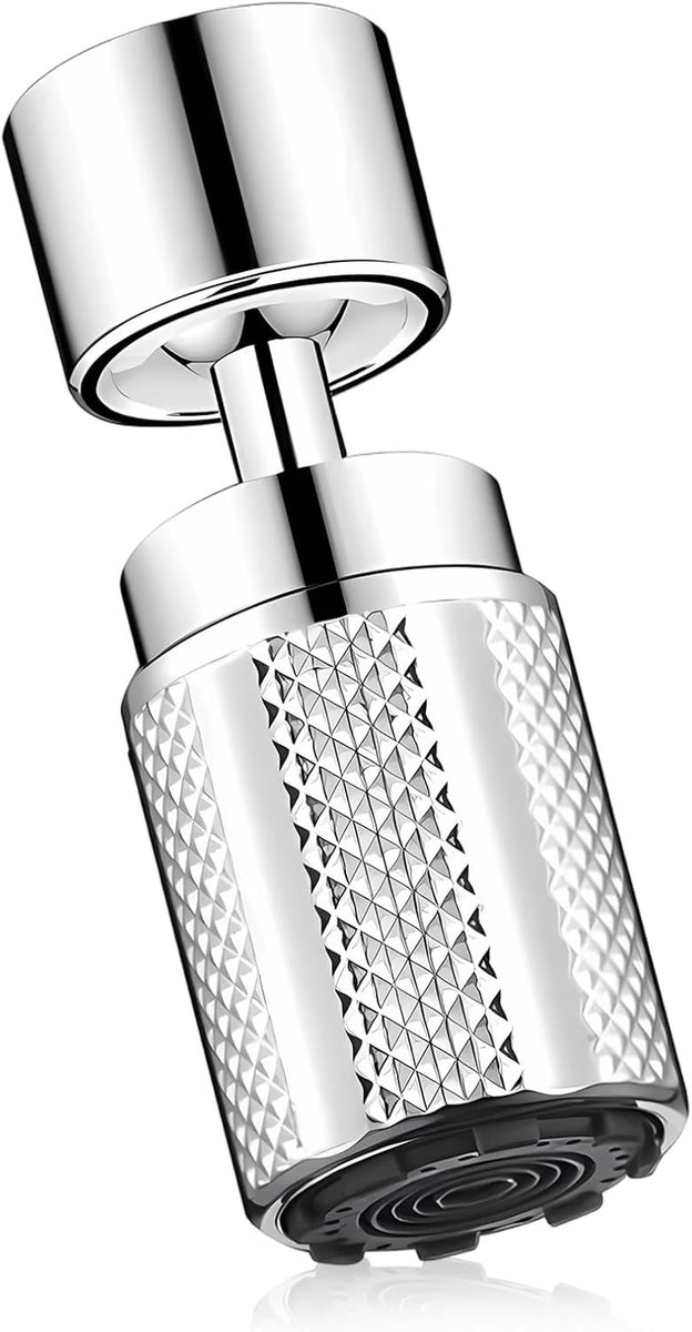 opzetstuk voor keukenkraan, verlenging met verstelbare draaikop, innovatief diamantstructuurdesign