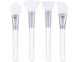 Siliconen Masker Kwasten Set van 4 - Perfect voor DIY Gezichtsmaskers, Huidverzorging en Make-up…