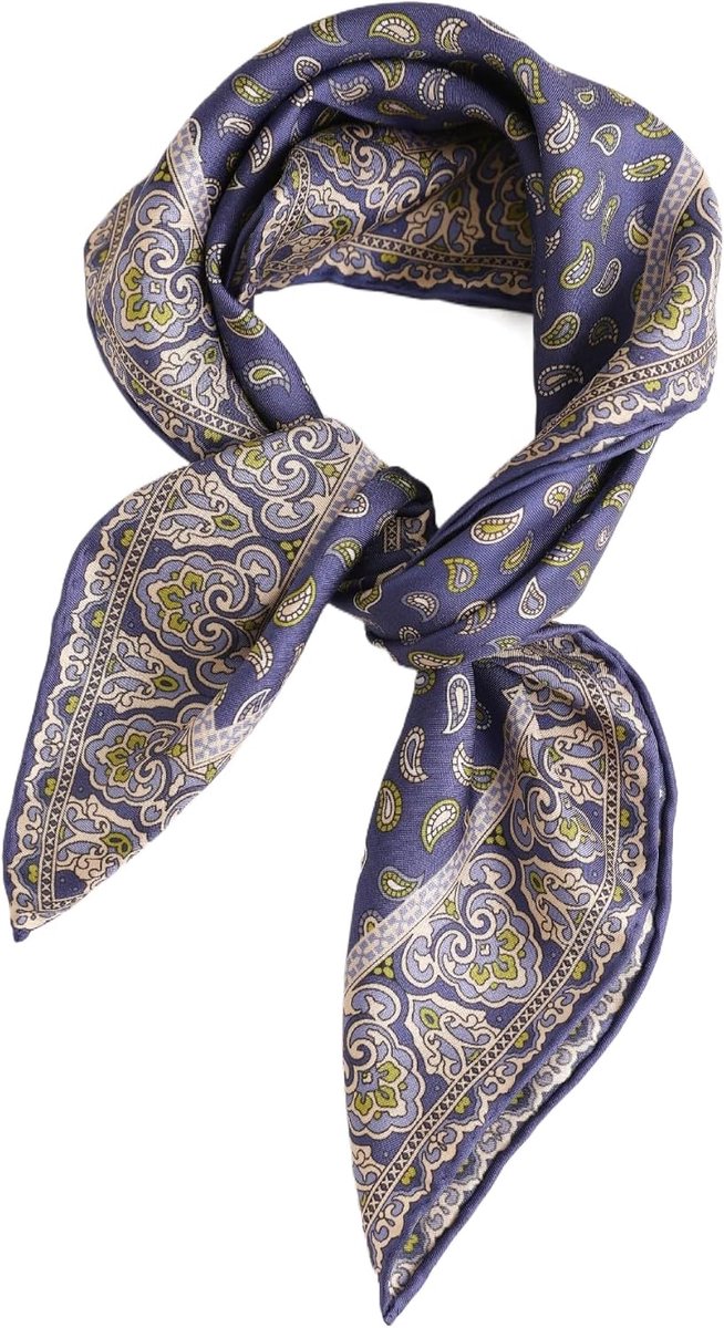 Dame pure zijden bandana, handgerolde zijden halsdoek, uniseks