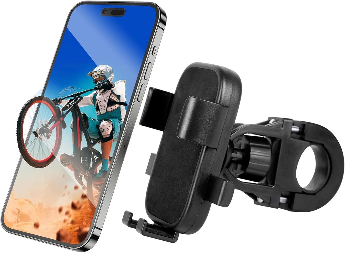 telefoon Mount, Fiets Telefoon Houder, Fiets Stuur Mobiele Telefoon Mount Smartphone Houder Mount 360 ° Verstelbare Een Hand Bediening, Fiets Accessoires Stuur Telefoon Clip Houder