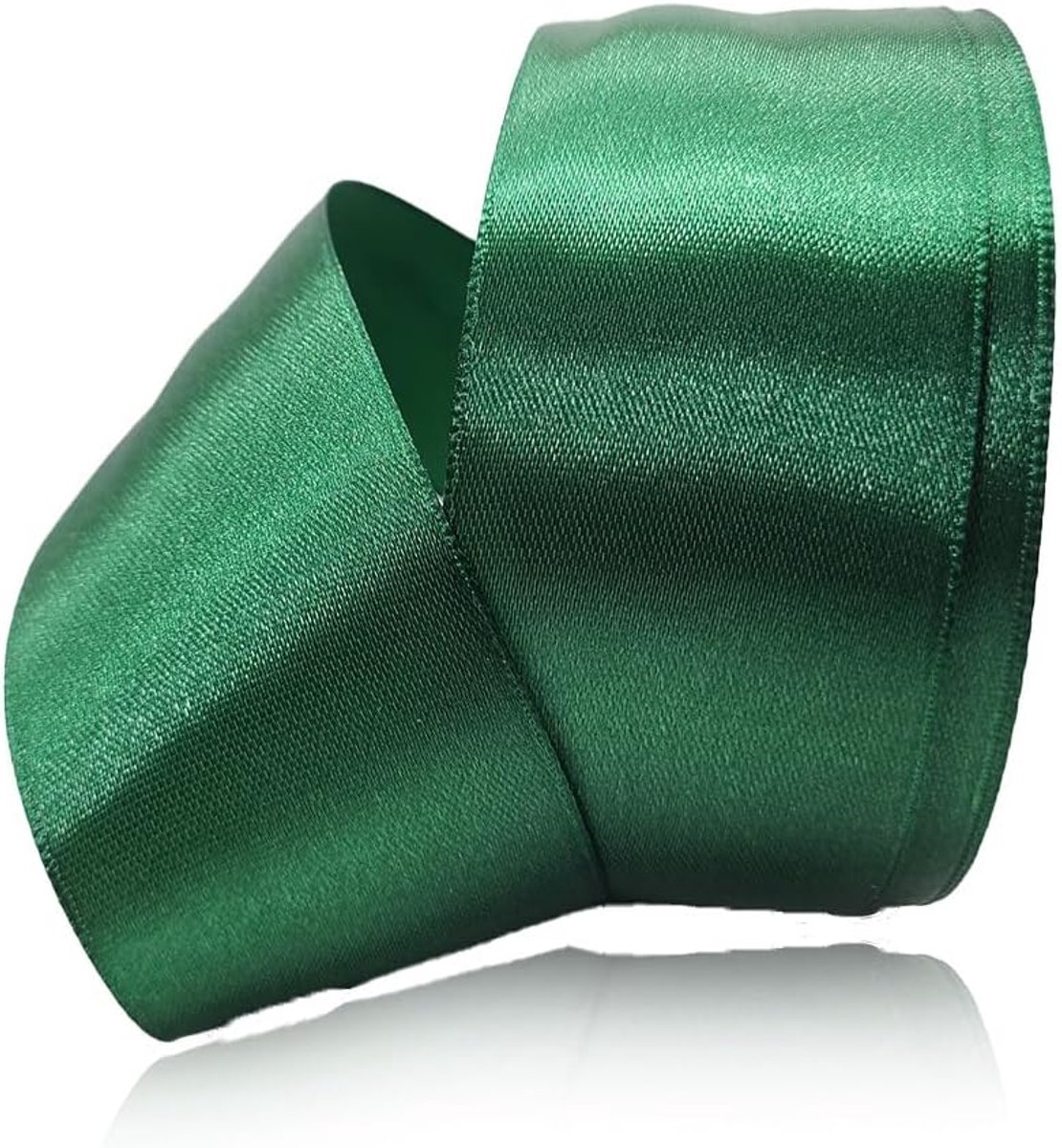 donkergroen, 40 mm breed, 23 meter satijnen linten, kerstgroen, stoffen lint, kunsthandwerk, bruiloftsdecoratie, Kerstmis, haarbogen, boeketten, verjaardag en geschenkverpakking
