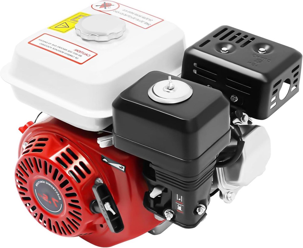 Benzinemotor 4-takt - Mini motor Hittebestendige motor - Waterpompen aandrijven - OHV kleptechnologie - 212 cc - Rood