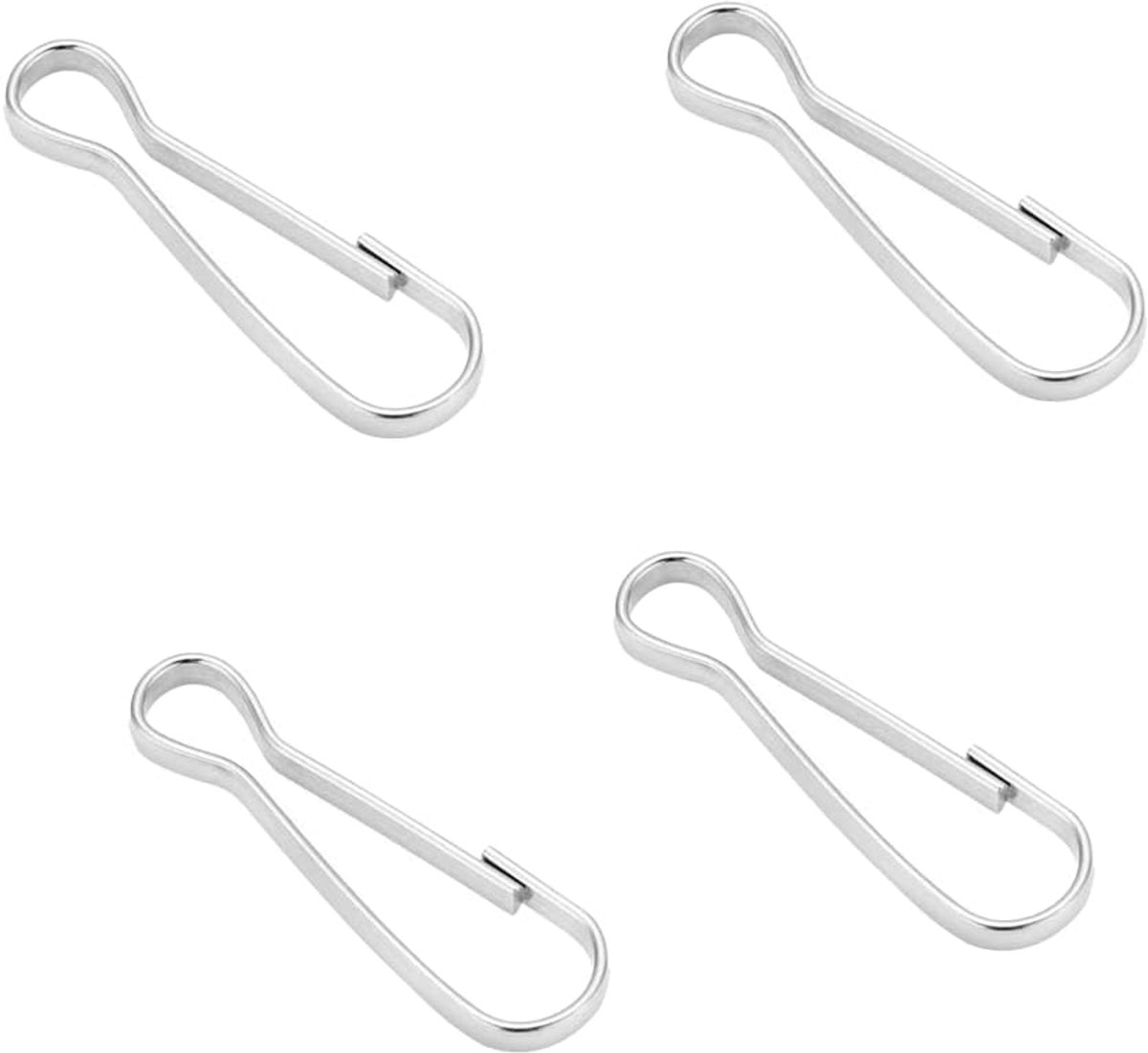 Vlaggenmast clips 4 stuks - RVS veerclips - Stevig en duurzaam - Ideaal voor vlaggen bevestiging - SnelShoppen