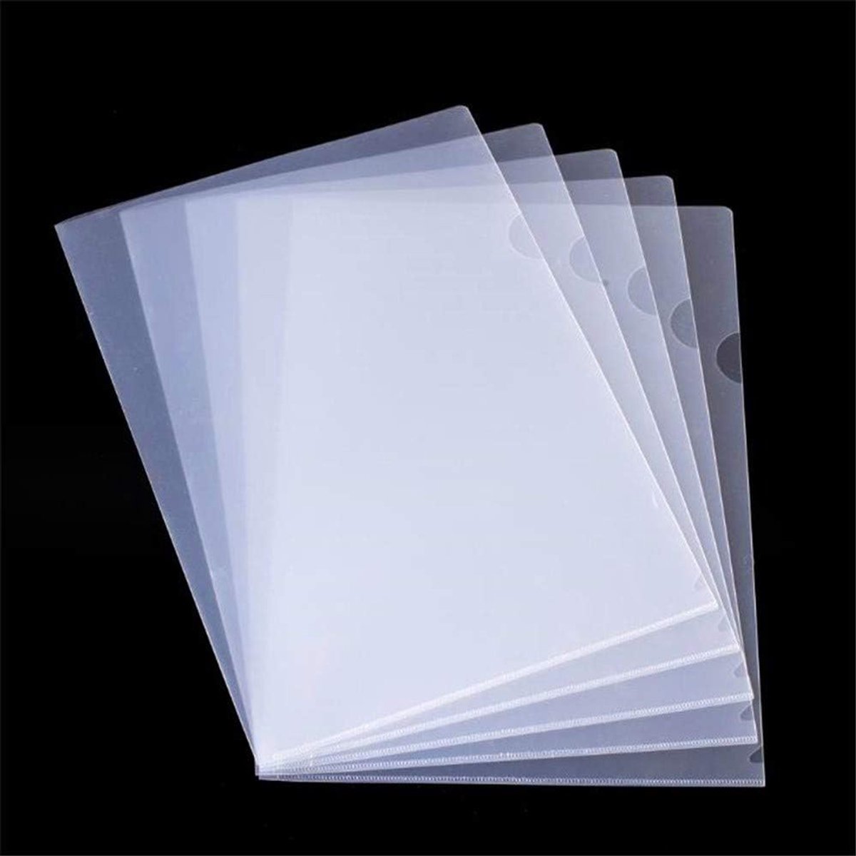 SnelShoppen - 40 Stuks A4 Plastic Folders, Duidelijke Gekleurde Expanding L-vormige Bestandsmap voor A4 Documenten, Geel, Perfect voor Werk en Studie