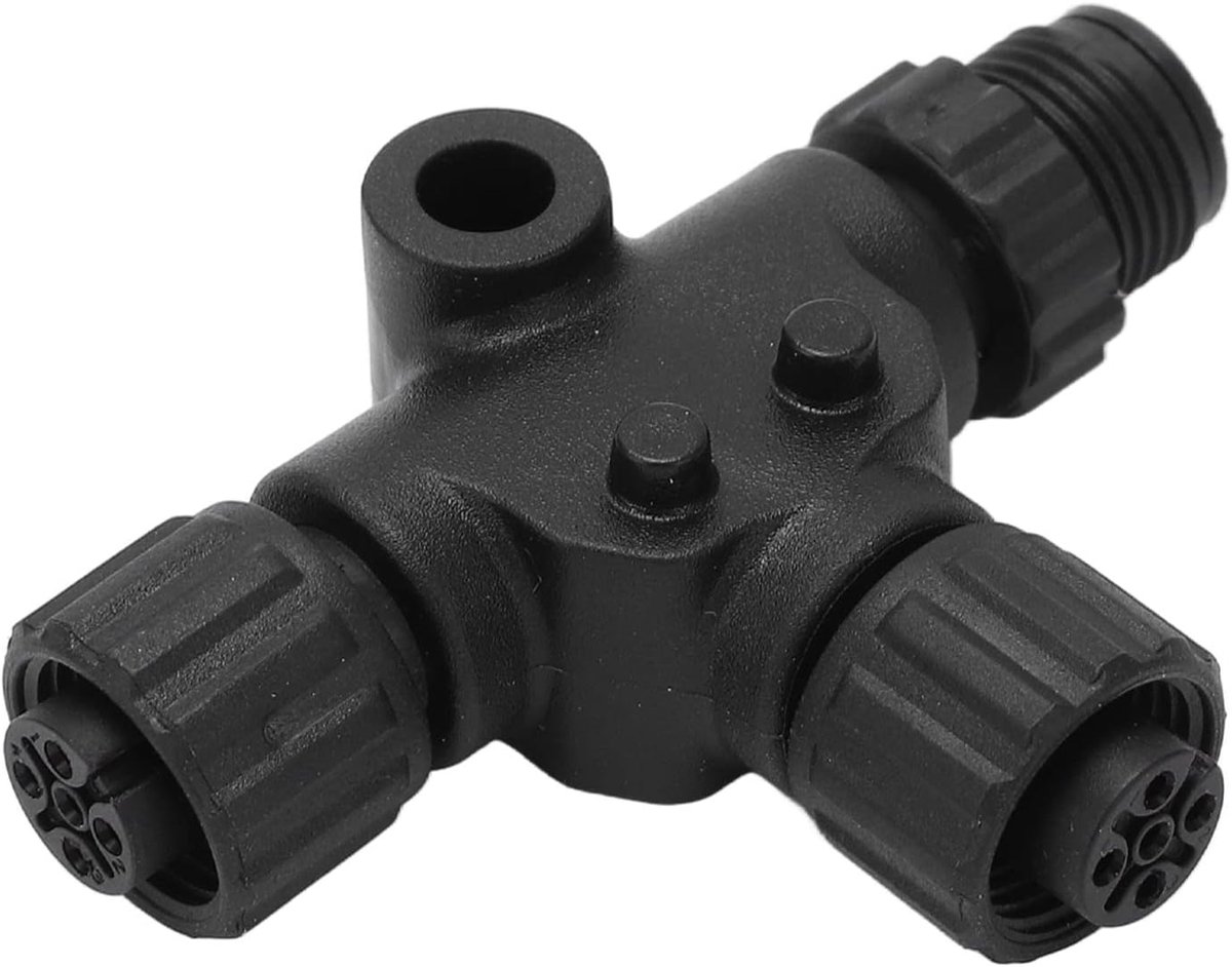 SnelShoppen - NMEA 2000 T Adapter 3 Poort 5 Pin M12 Draad NMEA2000 T Type Connector M12 Splitter Plug voor Extra Displays, Sensoren en Apparaten