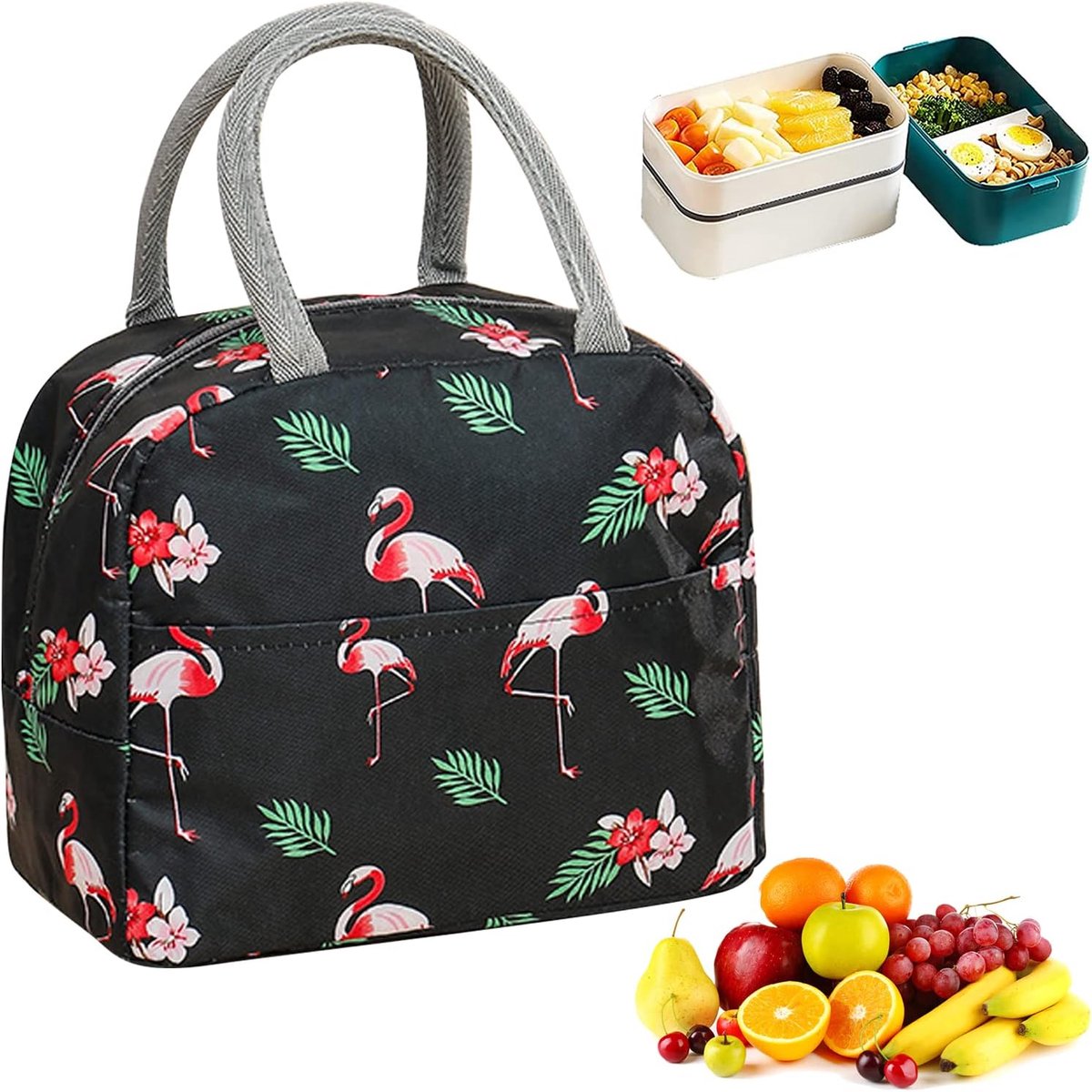 SnelShoppen - Lichtgewicht Lunchtas 6 Liter Koeltas voor Picknick, Vouwbare Geïsoleerde Tas, Mini Koeltas voor Vrouwen, Volwassenen, Studenten en Kind