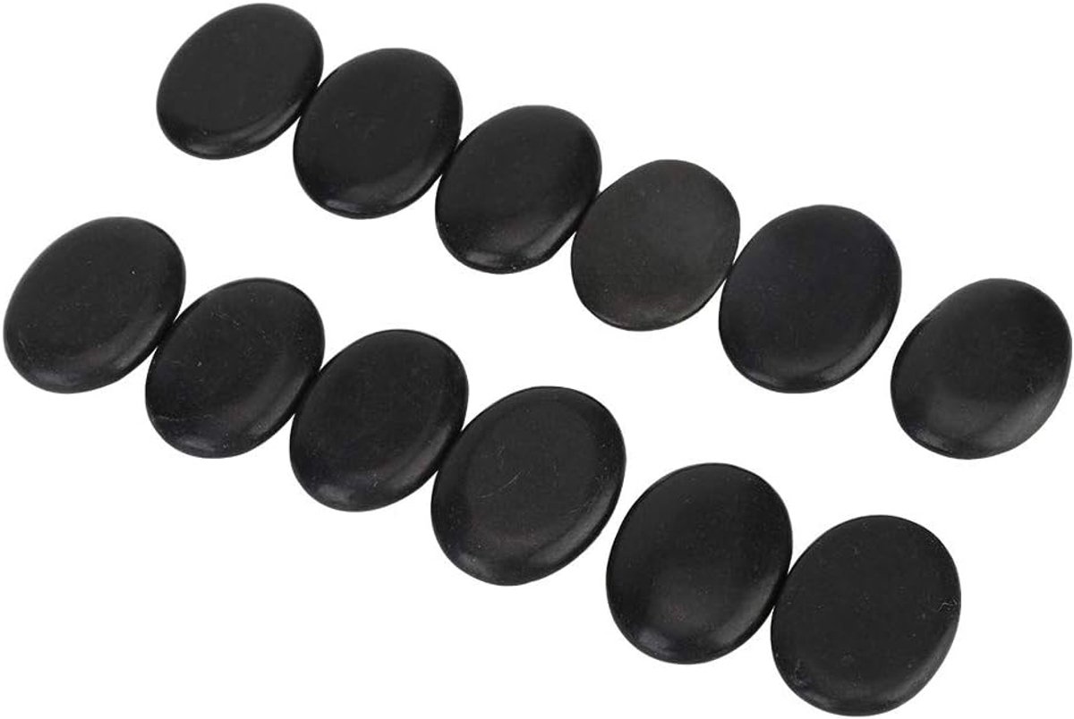 SnelShoppen - Lava Massage Stones, Natuurlijke Hot SPA Basalt Massage Stenen voor Lichaams Therapie, Verbeterde Bloedcirculatie en Ontspanning, Ergono