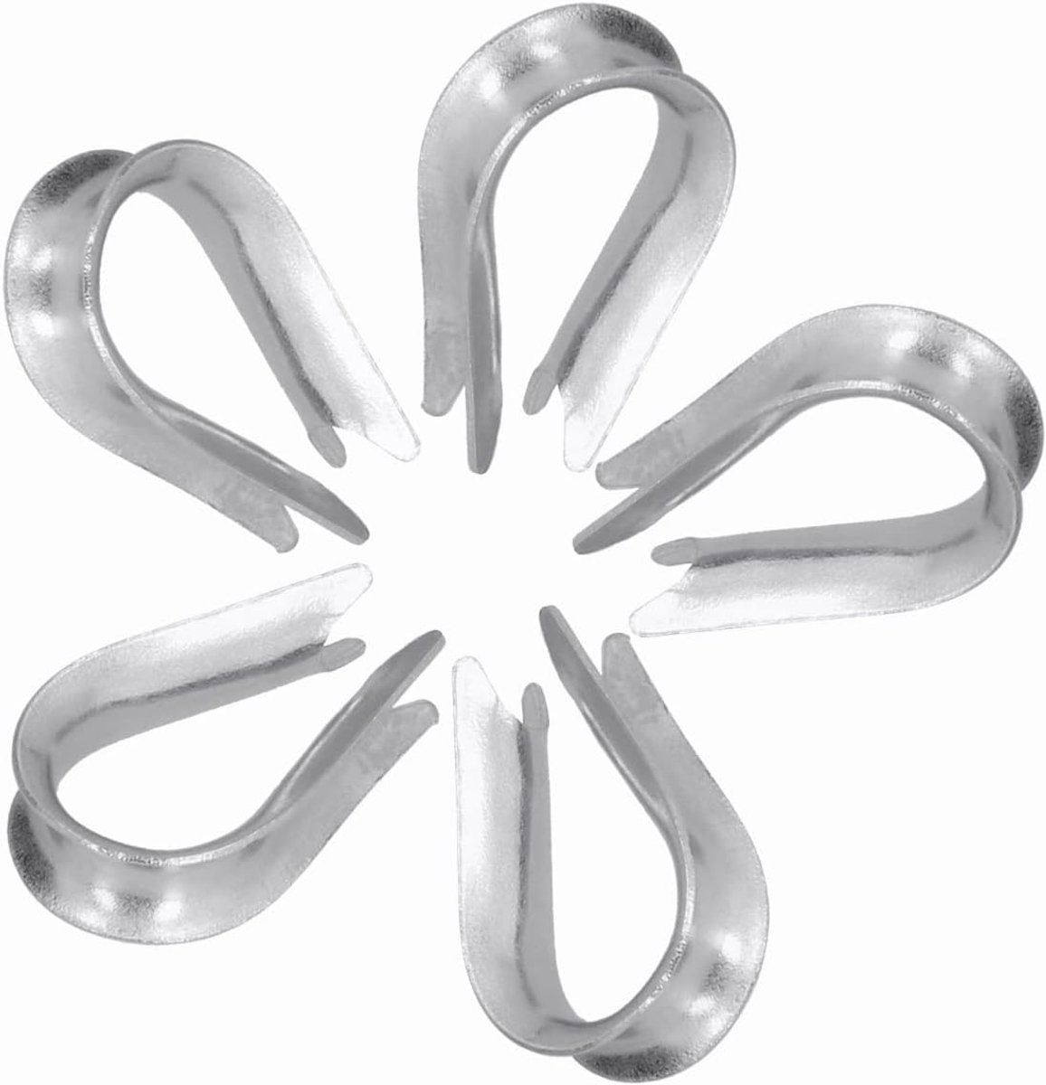 SnelShoppen - 50Pcs Draad Kabel Thimble Clips RVS Kabels voor Scheepsbouw - M5 (5mm) - Duurzaam en Betrouwbaar