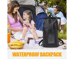 Waterproof Dry Bag - Waterdichte Tas Rugzak - Outdoor Activiteiten - Rolsluiting Systeem - 30 Liter - Zwart