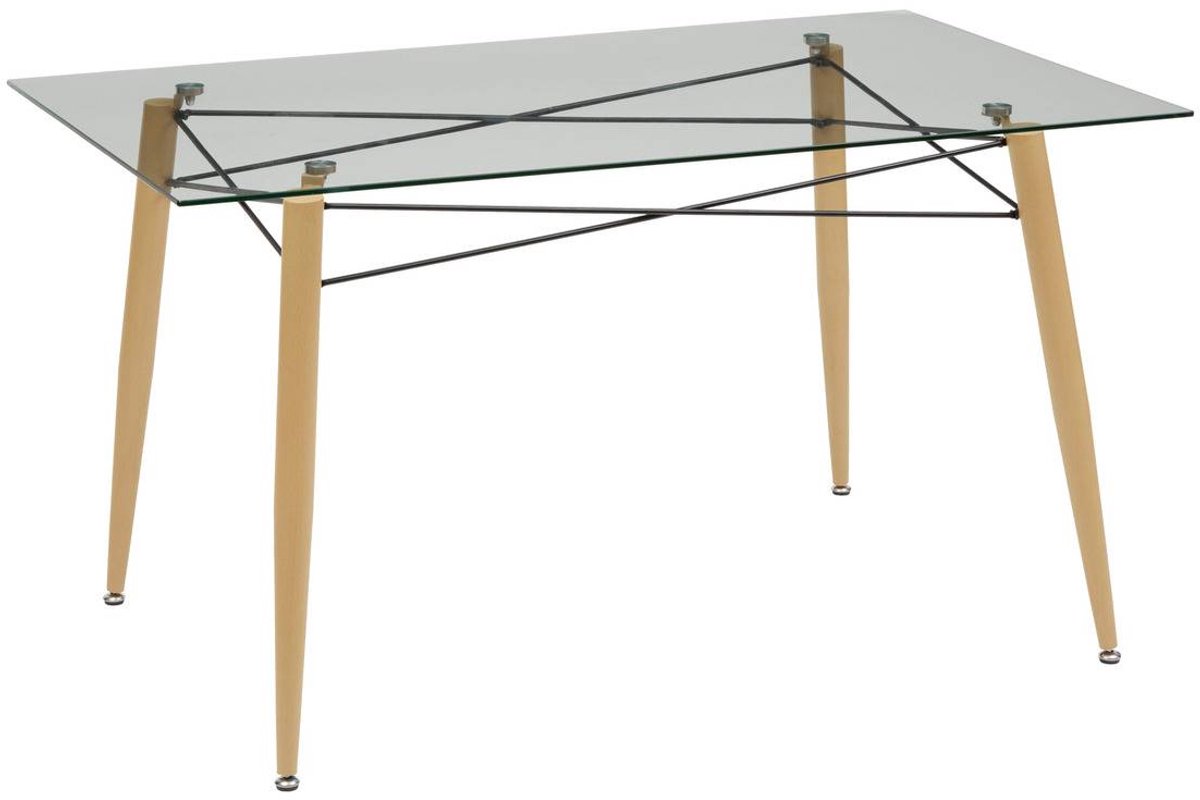 Atmosphera Créateur d'intérieur® Eettafel voor 6 personen van gehard glas JINDO Transparent