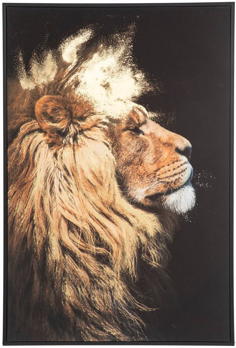 Canvasdoek met print LION