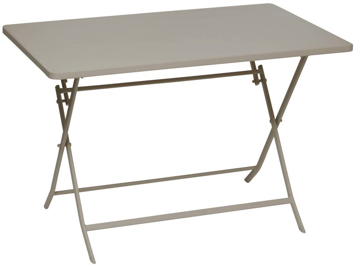 Rechthoekige opvouwbare tuintafel voor 4 personen van staal, GREENSBORO