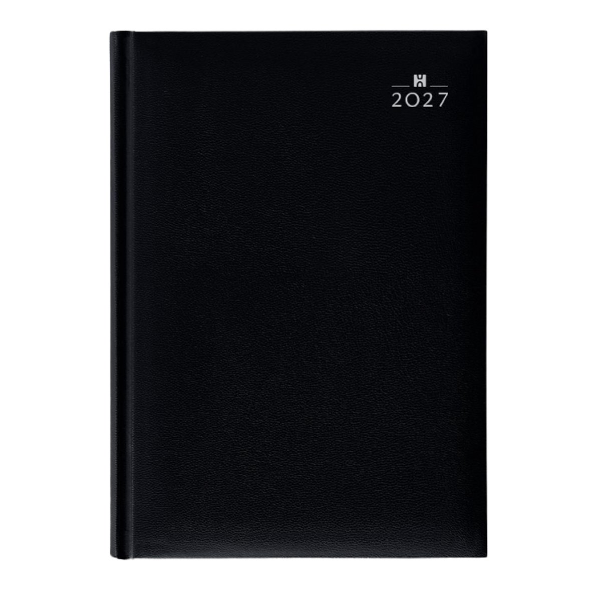 Castelli - Bureau agenda H70 2027 - 1 dag per pagina - formaat A5 - Nederlandstalig - Made in Italy - gewatteerde luxe omslag zwart