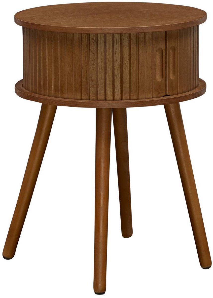 Table de chevet Nysos ronde 40x40cm marron