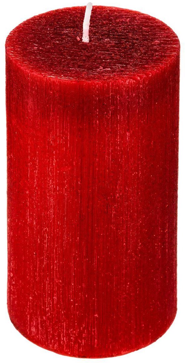 Glittercilinderkaars COLORAMA ROOD