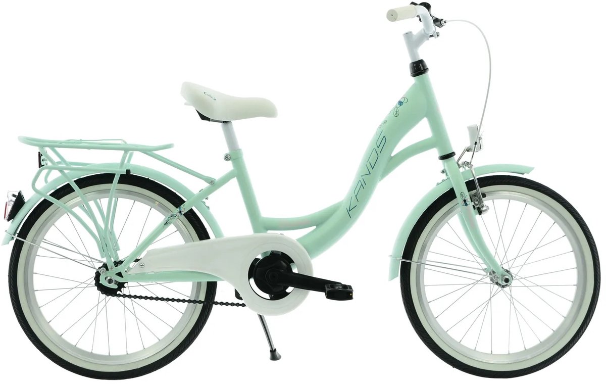 Kands Diana – Kinderfiets – 20 inch – 1 versnelling – Terugtraprem – 100-140 cm – Mintgroen – Meisje