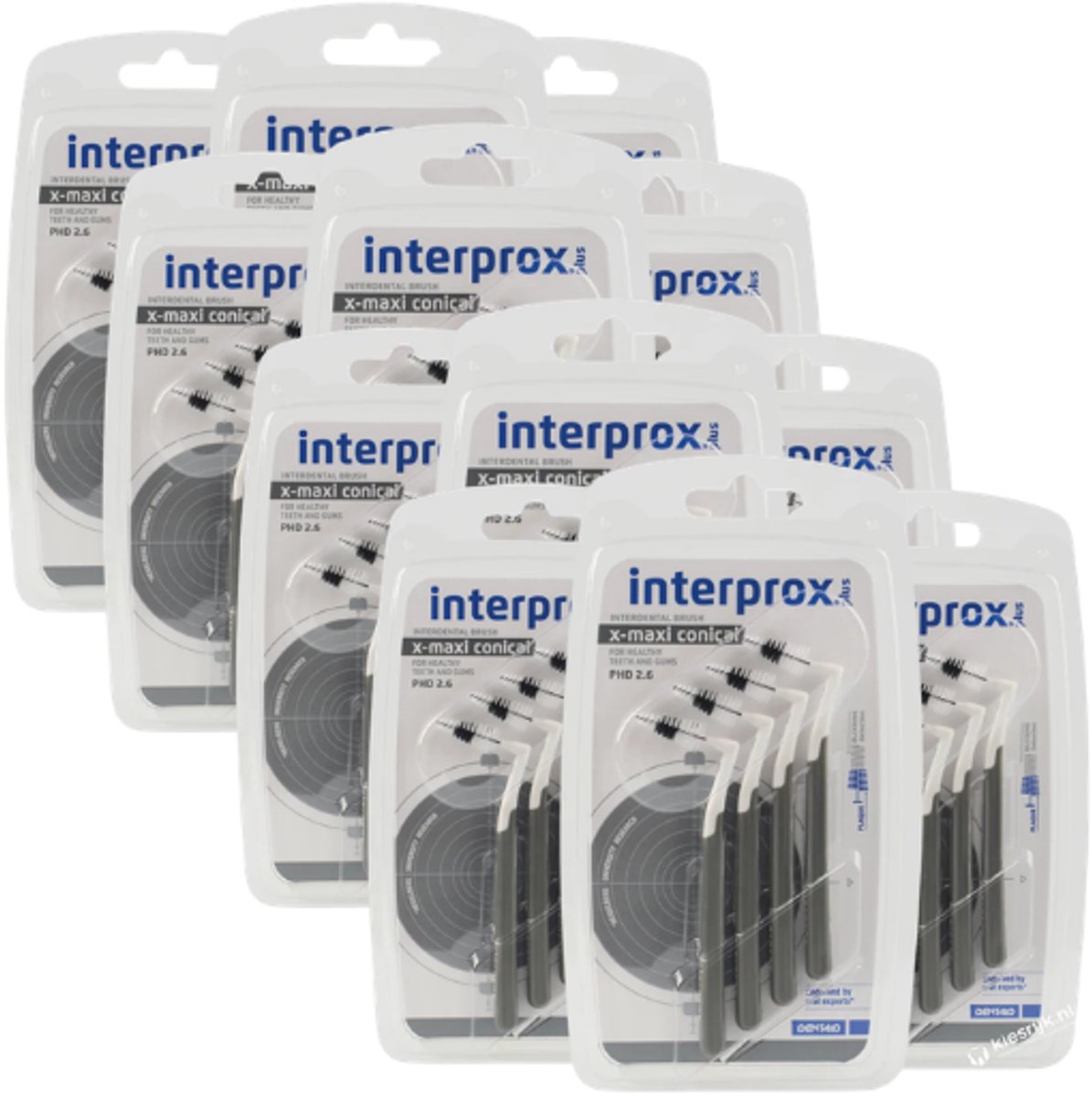 12x Interprox Plus X Maxi Conical PHD 2.6 Grijs - 4 stuks